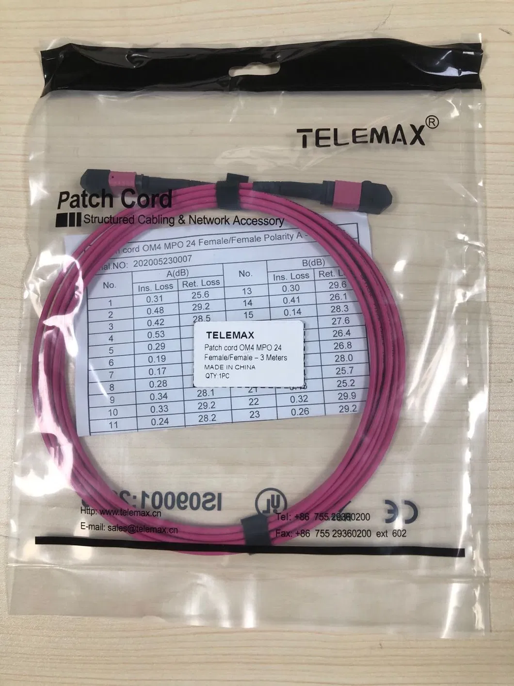 LC/Upc-LC/Upc Duplex 2.0mm PVC Om5 Fiber Patch Cords