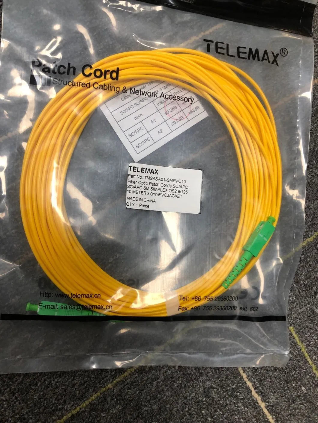 LC/Upc-LC/Upc Duplex 2.0mm PVC Om5 Fiber Patch Cords