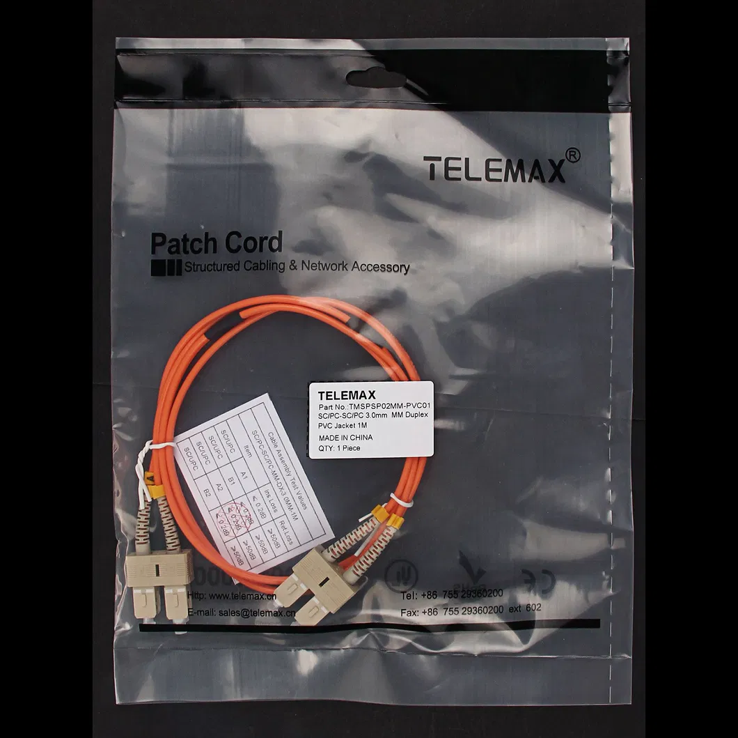 LC/Upc-LC/Upc Duplex 2.0mm PVC Om5 Fiber Patch Cords