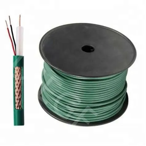 Low Loss Security CCTV Camera Solid PE Kx6/Kx7+2DC Coaxial Cable