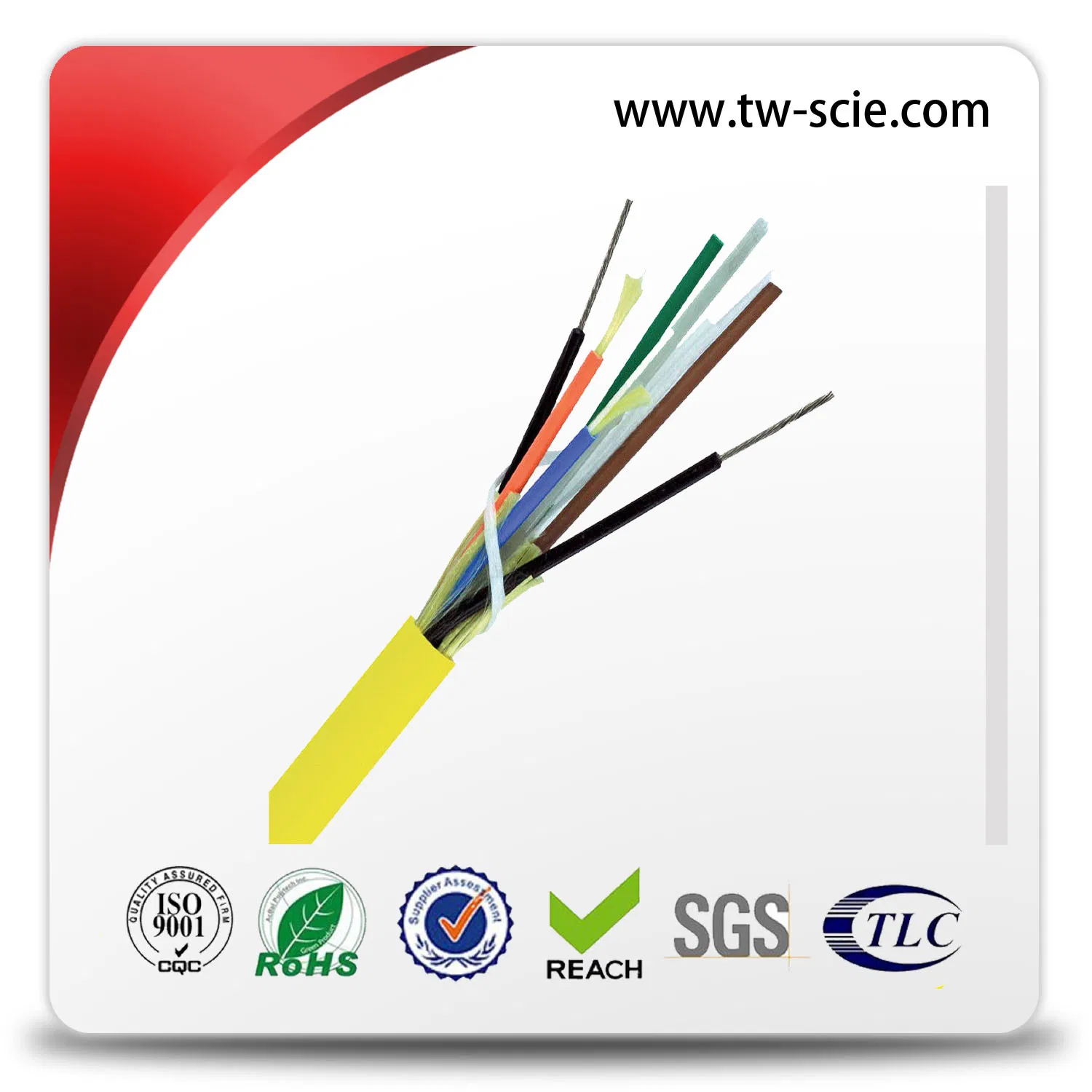 Multiple Fibers OS2 Singlemode Breakout Patch Cable with Yellow Jacket