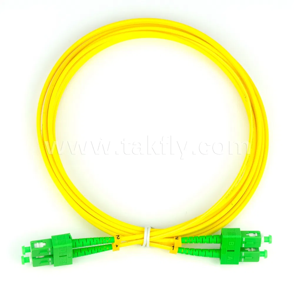 Newest St APC to Sc APC Duplex Single Mode Fiber Optic Patch Cord