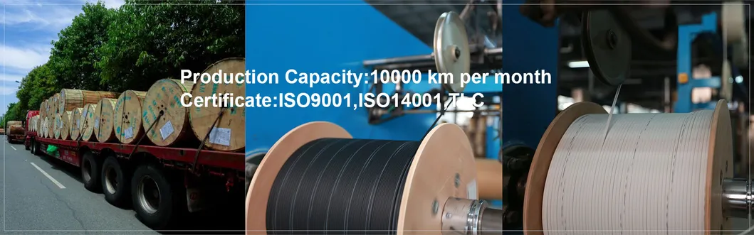 Non-Armored Optic Cable[ Gyxftpy] FTTH Flat Cable Gfrp Dry Type No Oil Water Blocking Yarn 657A1 Cable