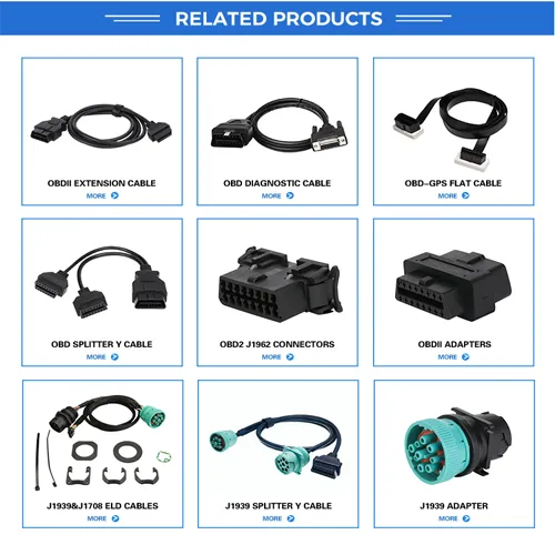 OBD16-Pin Right Convex and Concave Y-Shaped Cable for on-Board Diagnosis 2 B- II Convex Y-Shaped Separator Cable for on-Board Diagnosis