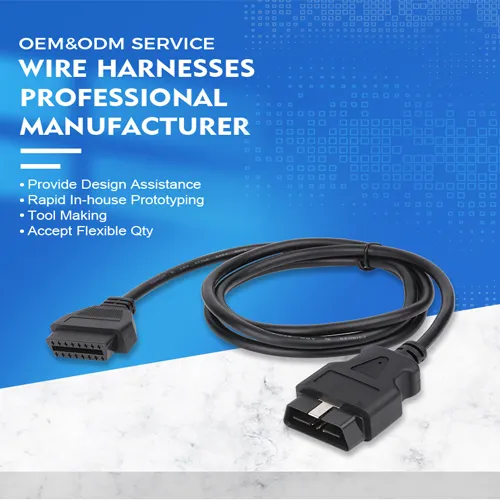 OBD16-Pin Right Convex and Concave Y-Shaped Cable for on-Board Diagnosis 2 B- II Convex Y-Shaped Separator Cable for on-Board Diagnosis