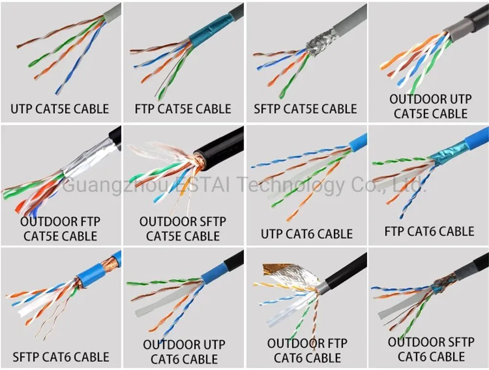 OEM/ODM 305m Copper Telecommunication Cabo De Rede AMP Patch Cord UTP Cat5 5e 6 RG6 7 8 LAN Ethernet Cable Communication Cables