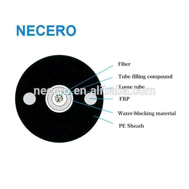 optical fiber 6 Core /6 strand Single Mode counts with drop cable -GYFXTY type