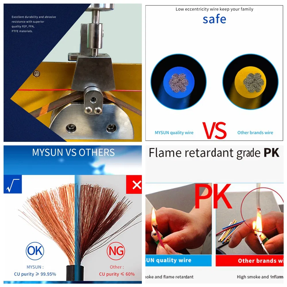 PVC Insulated Flat Ribbon Electric Wire UL2468 80c 300V