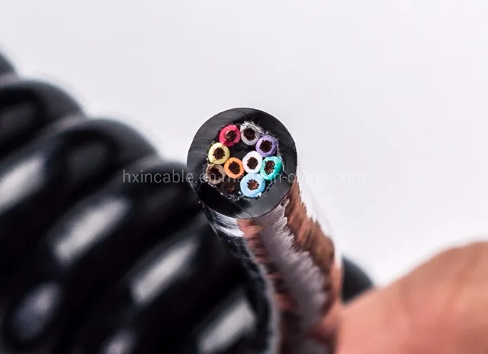 PVC/PUR/TPU/Tpee Spiral Cable Wire Curly Coiled Cable