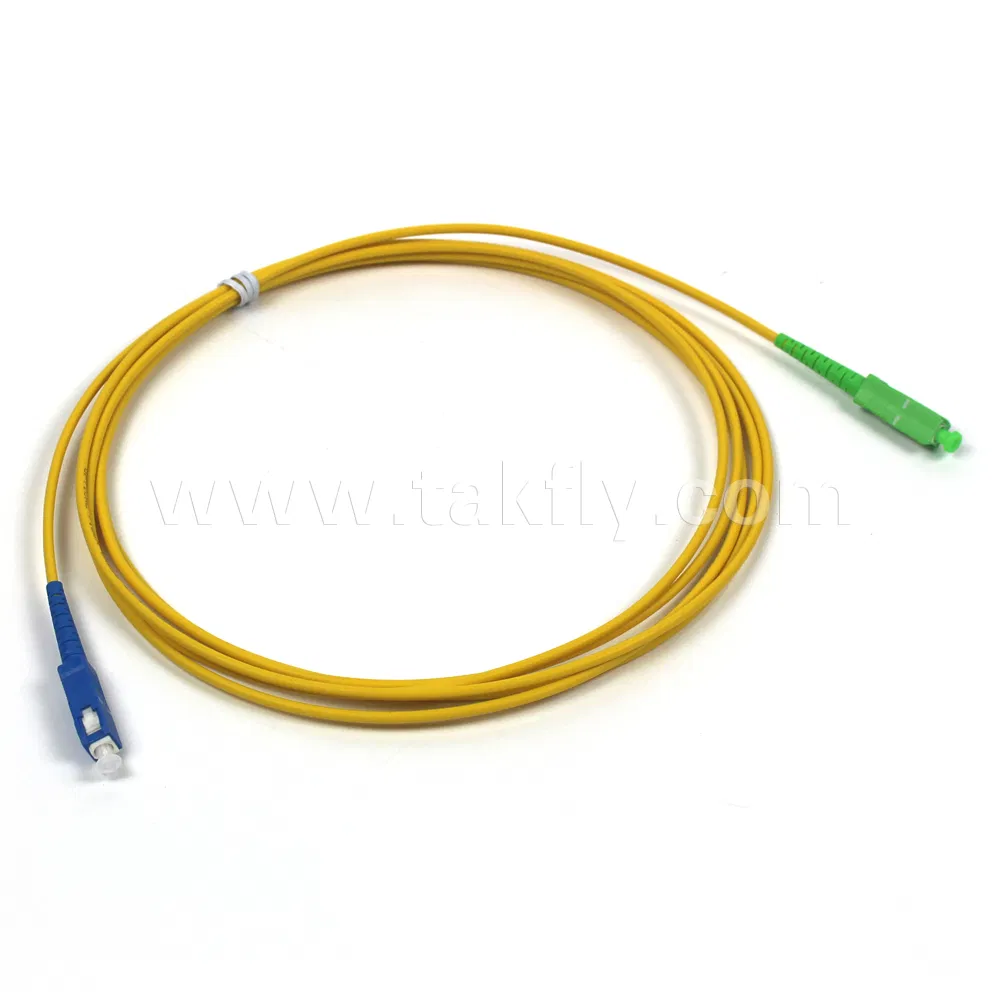Single Mode Sc-Sc APC Duplex Fiber Optic Patch Cord