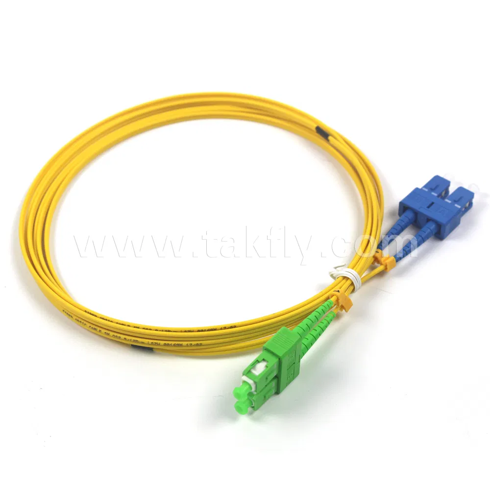 Single Mode Sc-Sc APC Duplex Fiber Optic Patch Cord