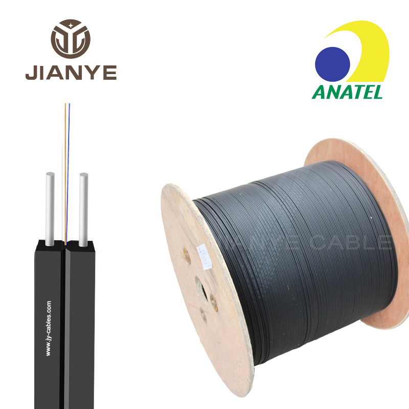 Soft Flat Wire flexible G. 657A2 LSZH Single Core Anatel Fiber Optic Drop FTTH Cable