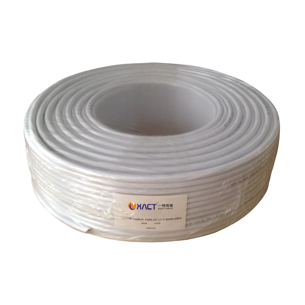 Solid 16x24AWG CPR Eca VW-1 fire testing LSF insulation and jacket Signal Control Security Cable Alarm Cable