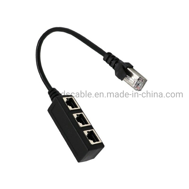 Splitter Ethernet RJ45 Cable Adapter 1 to 3 Port LAN Network