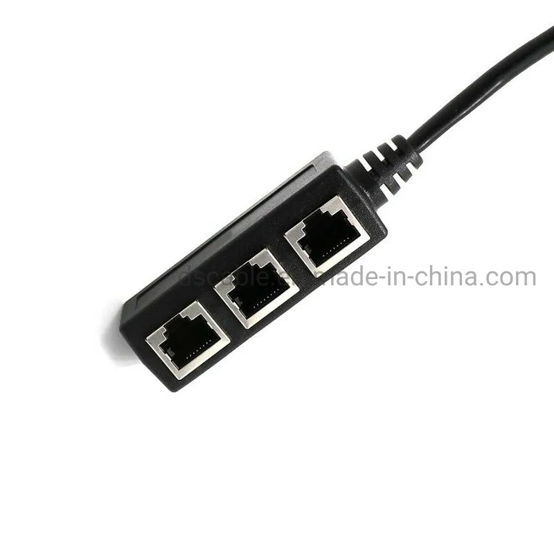 Splitter Ethernet RJ45 Cable Adapter 1 to 3 Port LAN Network