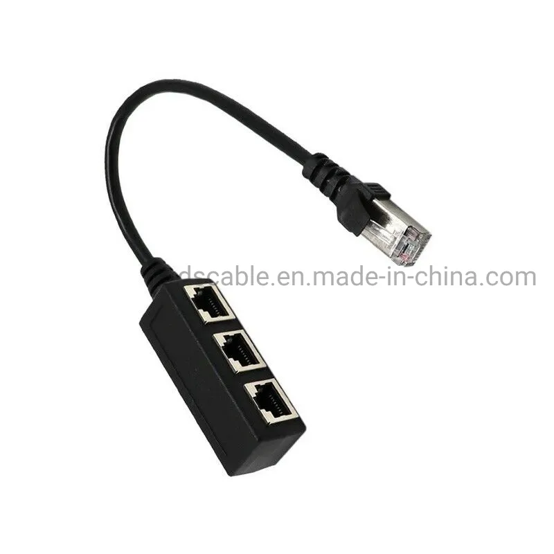 Splitter Ethernet RJ45 Cable Adapter 1 to 3 Port LAN Network