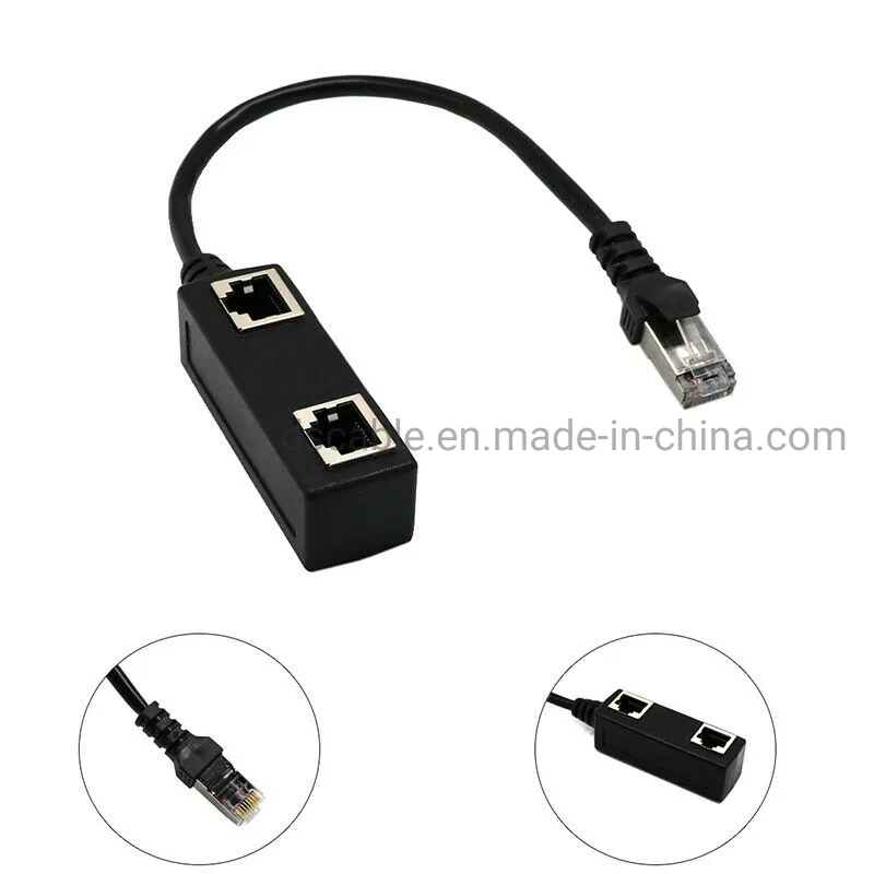 Splitter Ethernet RJ45 Cable Adapter 1 to 3 Port LAN Network