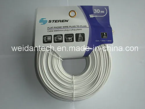 Steren 2.10m Rj11 Telephone Flat Cable
