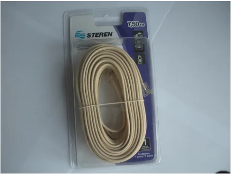 Steren 2.10m Rj11 Telephone Flat Cable