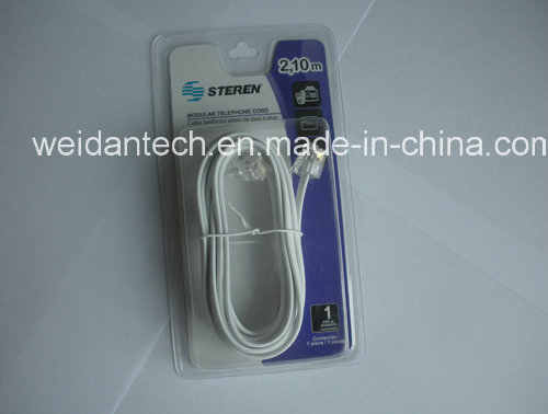 Steren 2.10m Rj11 Telephone Flat Cable