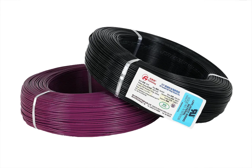 Taifulong FEP High-Voltage UL3239 20AWG 200&deg; C 20kv-DC Tinned Copper Electric Wire High Temperature Resistan Teflon Cable