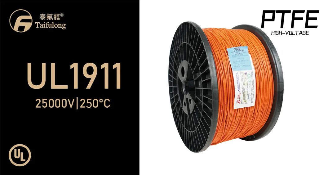 Taifulong PTFE High-Voltage UL1911 18AWG 250° C 25kv-DC Nickel Plated Copper Electric Wire Fluoroplastic Teflon Cable