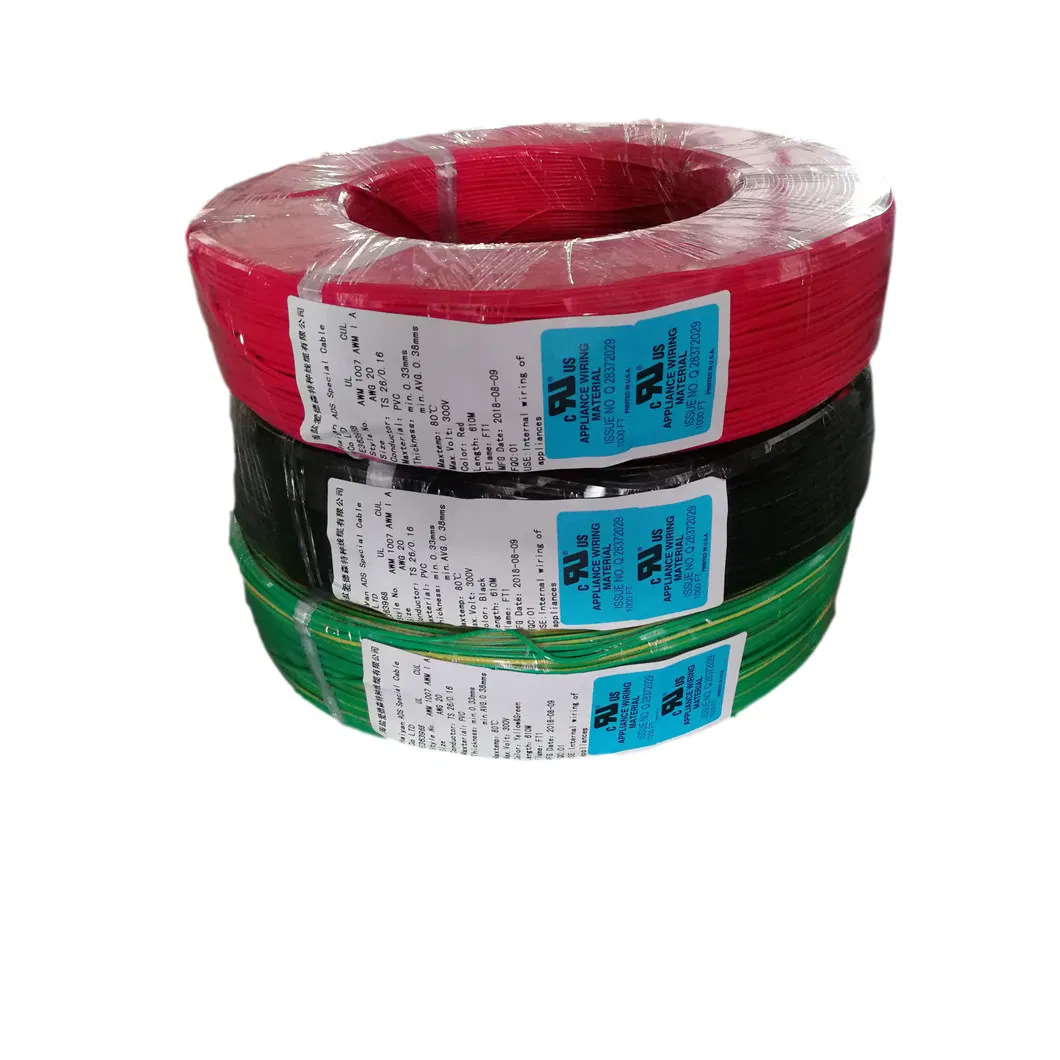 Tinned Copper UL1007 20AWG Electrical Wire PVC Coated Wire