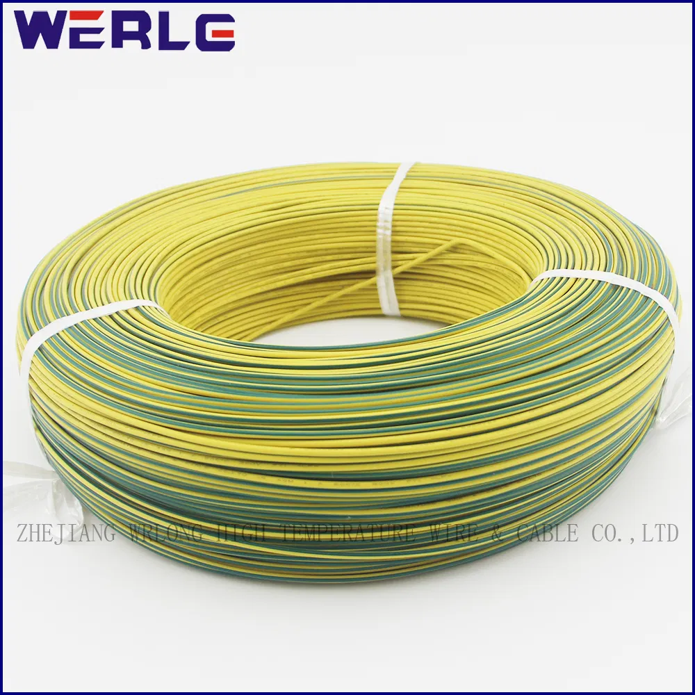UL1332 Yellow Green 28 AWG FEP Teflon High Temperature Wire with Product Certification