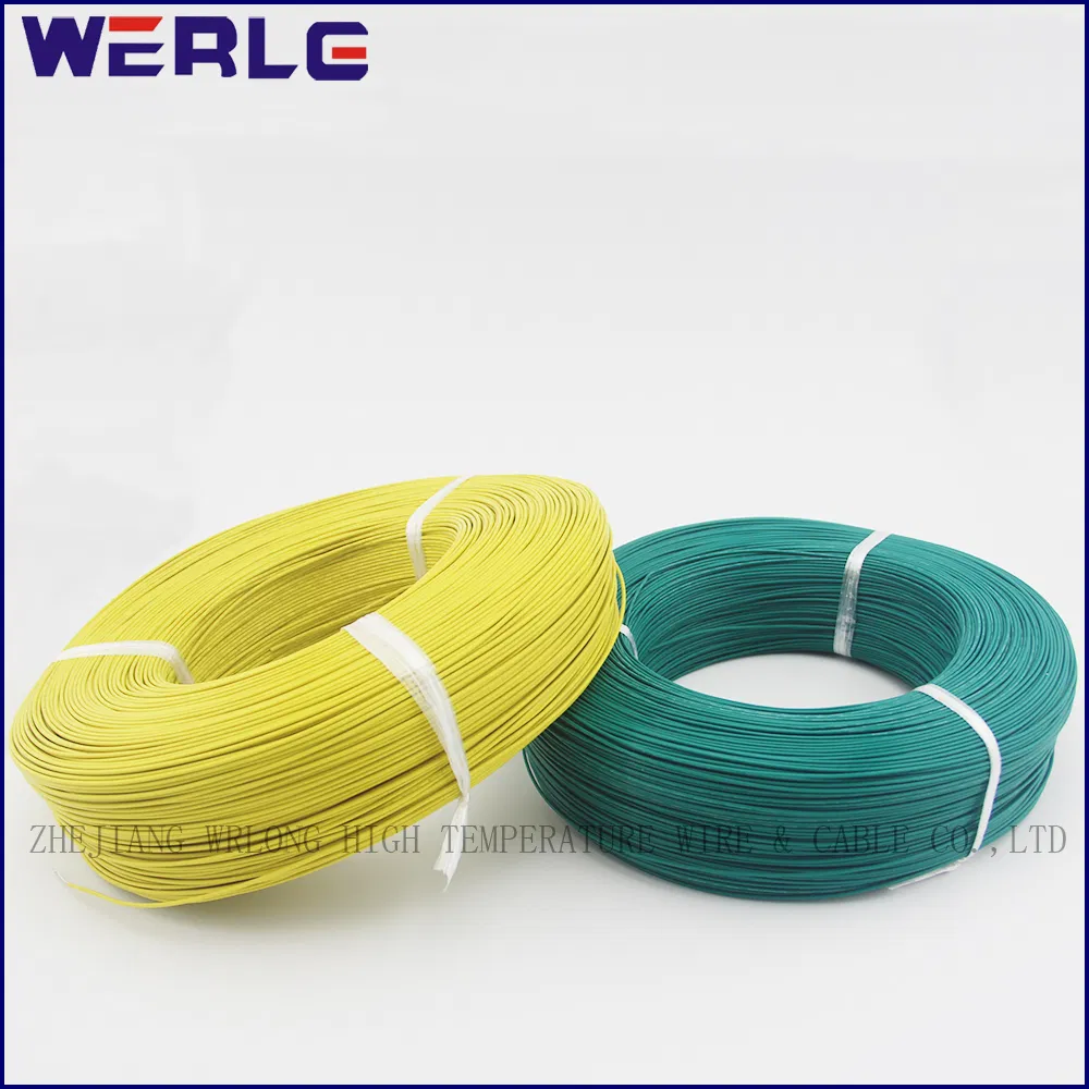 UL1332 Yellow Green 28 AWG FEP Teflon High Temperature Wire with Product Certification