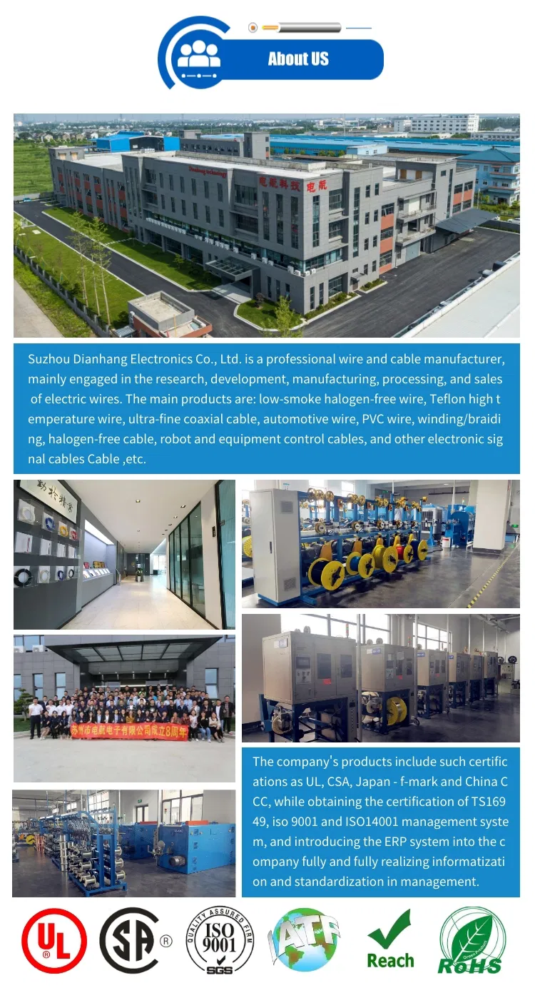 UL2468 Custom Flat Wire Cable 26AWG 2f Awm 2468 PVC Cable Insulated Control Wire Cable Control Electrical Copper Thinned Wire