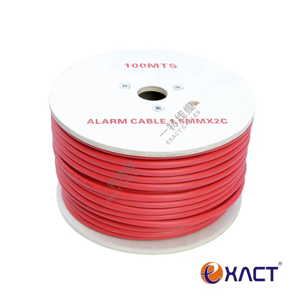 Unshielded Shielded Bare Copper Stranded Solid UL Listed PVC Jacket Communication Cable 2x0.8mm2 Fire Alarm Cable