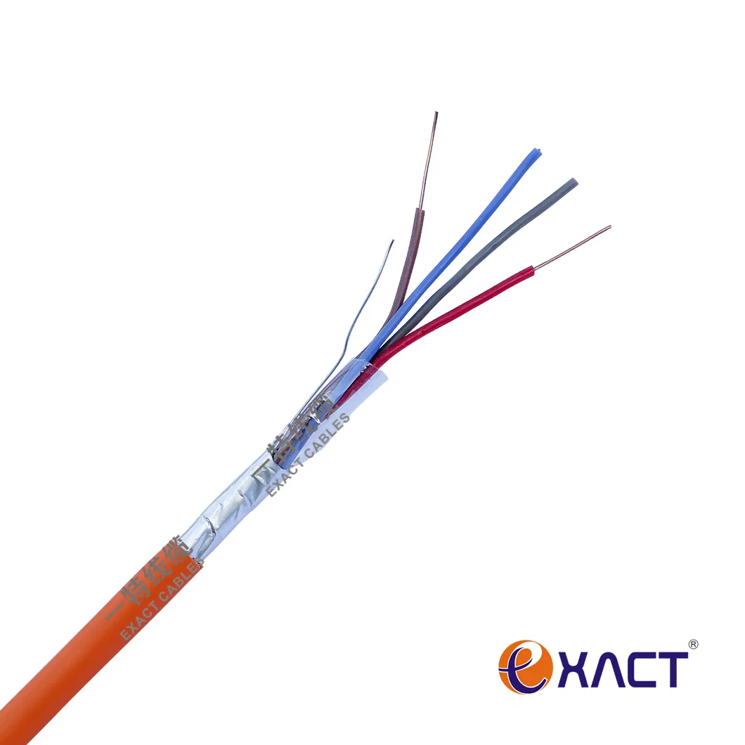 Unshielded Shielded Bare Copper Stranded Solid UL Listed PVC Jacket Communication Cable 2x0.8mm2 Fire Alarm Cable