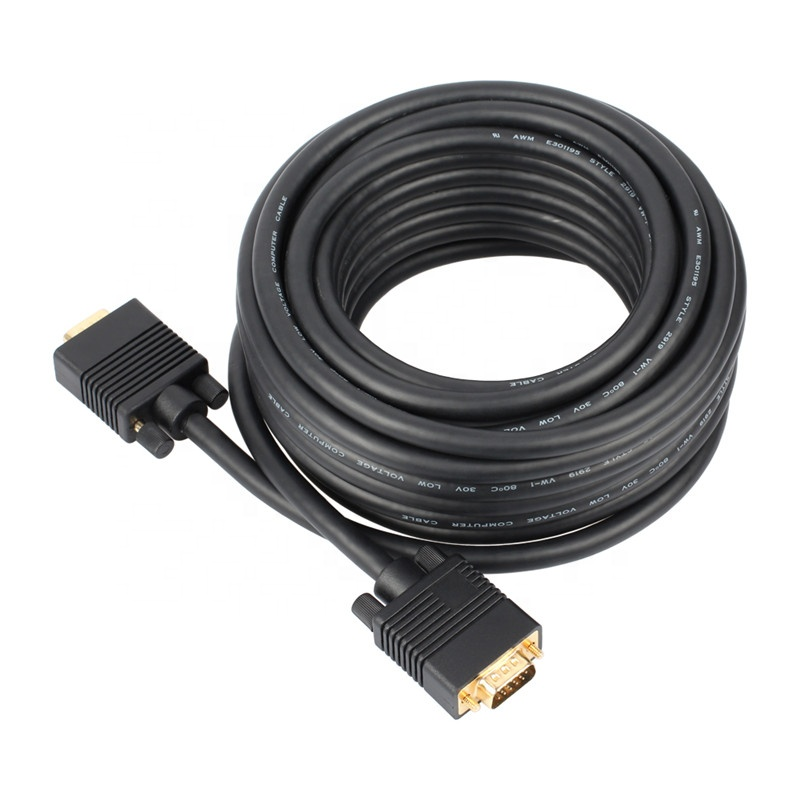 VGA to VGA Cable 3+9 for Computers, Monitors, Projectors, Dvds, and Set-Top Boxes