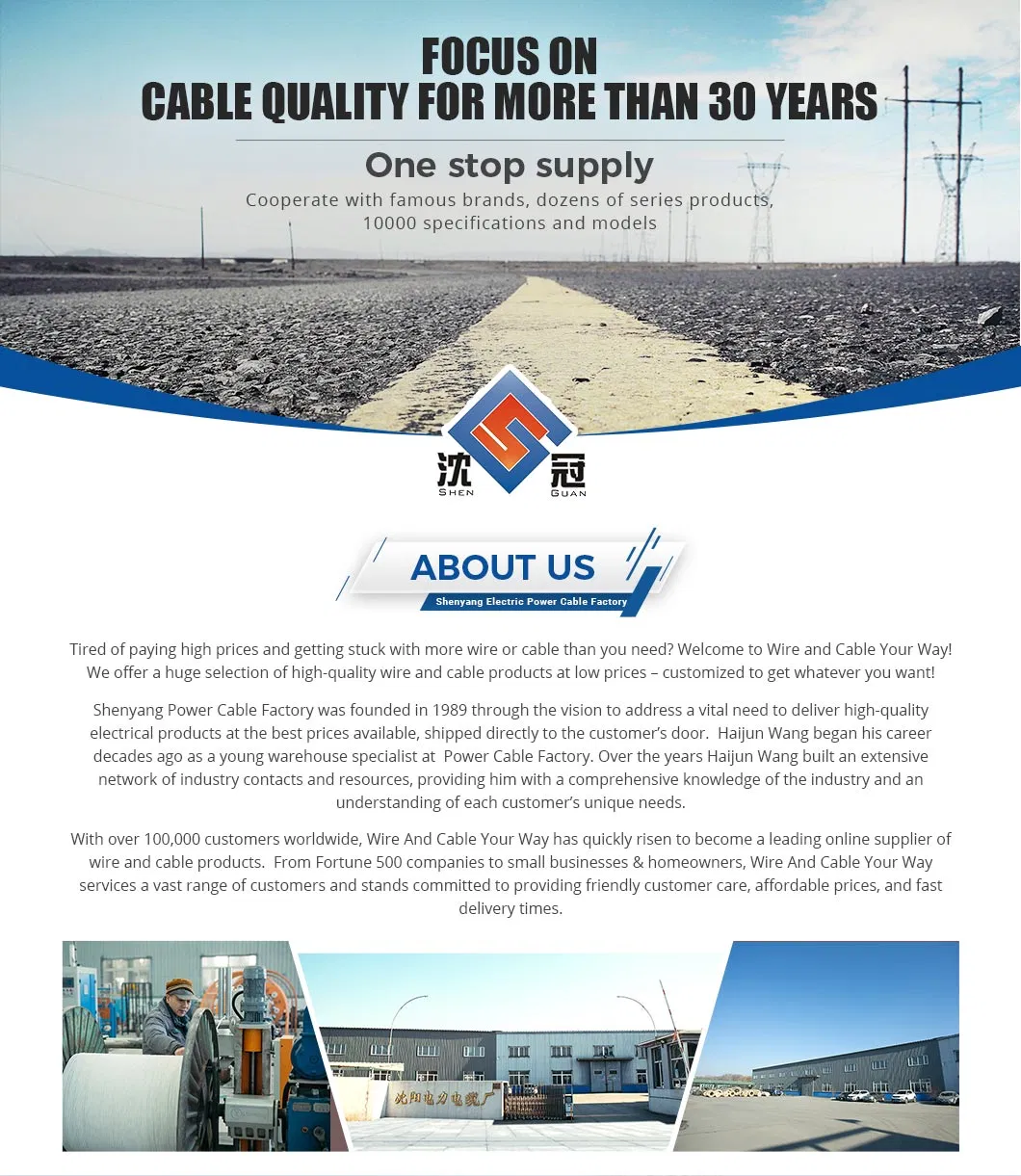 VV 185mm Copper Cable Manufacturer Low Voltage Power Cable