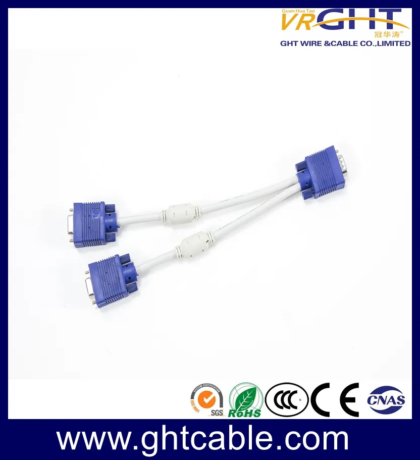 White VGA 3+4, 3+6 Cable
