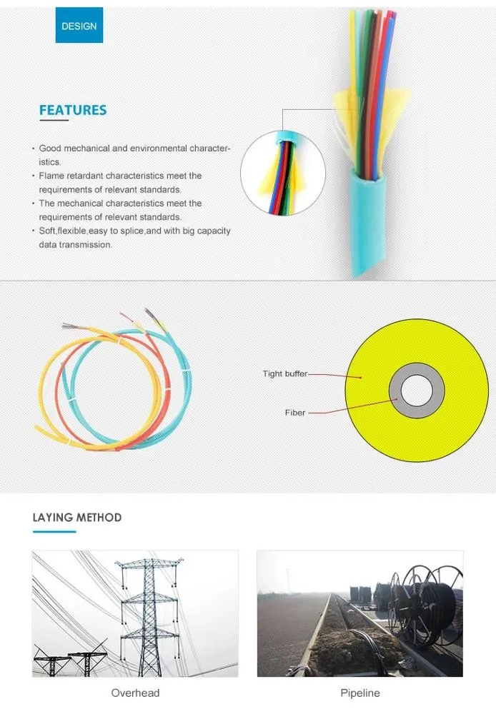 Wholesale Price Best Selling Multi-Function Network Cable Dca Sert Fiber Optic Cable LSZH G. 652D 1 Core Distribution Cable Fiber